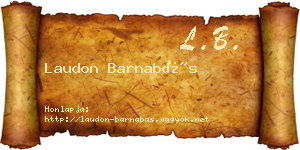 Laudon Barnabás névjegykártya